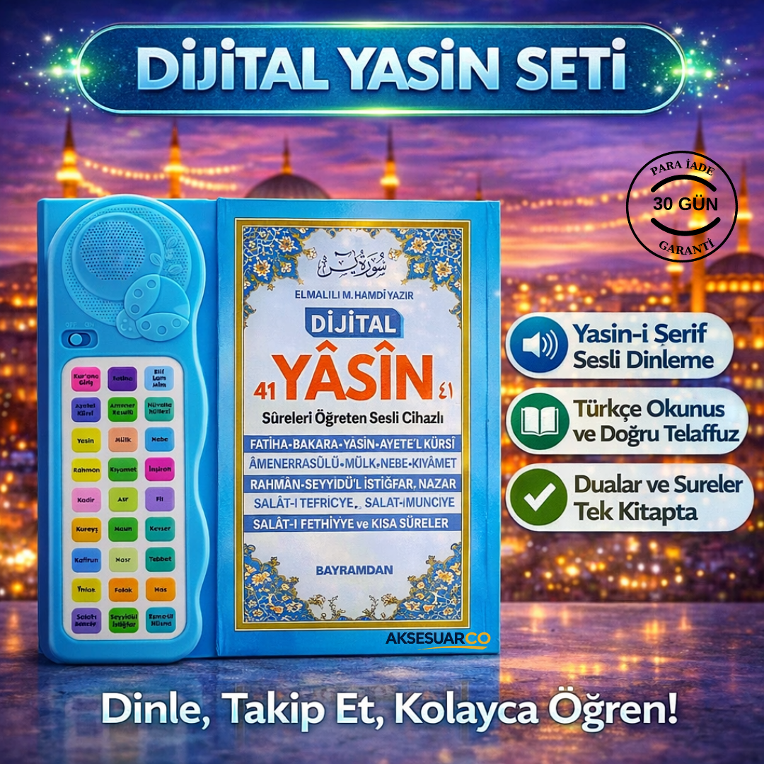 Kendi Kendime 10 Saatte Kur'an-ı Kerim ve Yasin Öğreniyorum Sesli Cihaz Kitabı